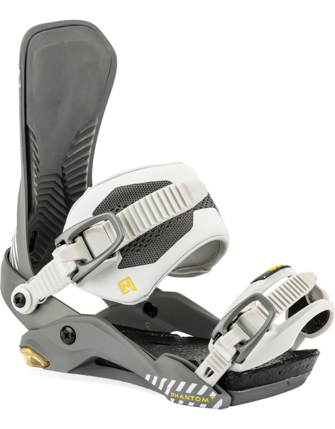 Nitro Phantom + Mens Snowboard Bindings 2026 | Tech Grey